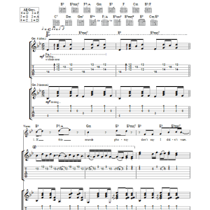 The Thrills Just Travelling Through Musik Noten - Guitar Tab - 25015-0