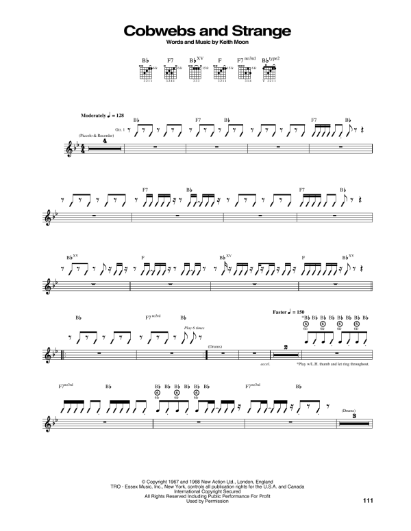 The Who Cobwebs And Strange Musik Noten - Guitar Tab - 165550-0