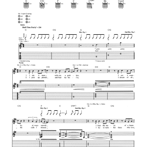 The Who Is It In My Head Musik Noten - Guitar Tab - 165242-0