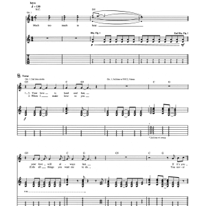 The Who Much Too Much Musik Noten - Guitar Tab - 165300-0