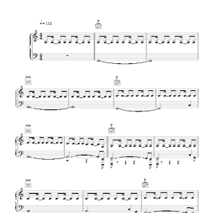 The XX Intro Musik Noten - Piano, Vocal & Guitar Chords - 103566-0