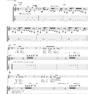 Them Crooked Vultures Gunman Musik Noten - Guitar Tab - 100662-0
