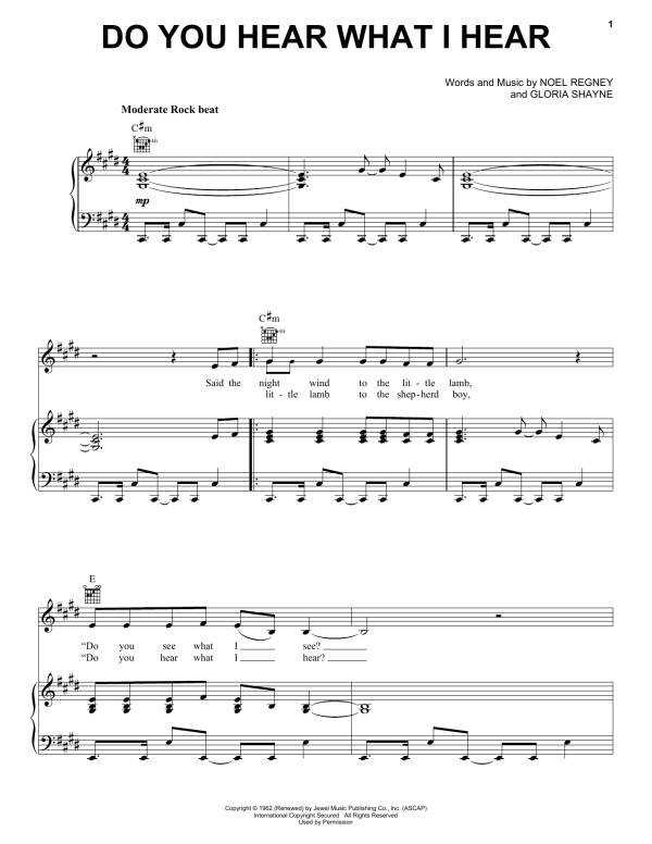 Third Day Do You Hear What I Hear Musik Noten - Piano, Vocal & Guitar Chords - 66721-0