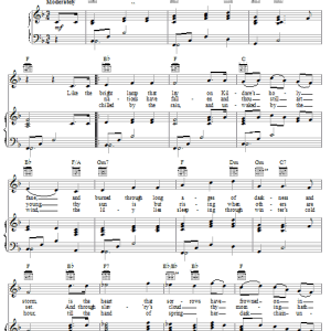 Thomas Moore Erin! Oh Erin! Musik Noten - Piano, Vocal & Guitar Chords - 25930-0