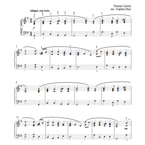 Thomas Morley Now Is The Month Of Maying Musik Noten - Piano Solo - 18812-0