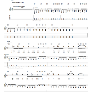 Three Days Grace It's All Over Musik Noten - Guitar Tab - 57064-0