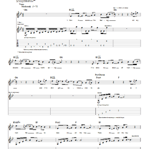 Three Days Grace Take Me Under Musik Noten - Guitar Tab - 26856-0