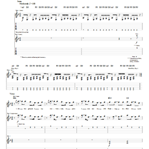 Three Days Grace Time Of Dying Musik Noten - Guitar Tab - 57072-0