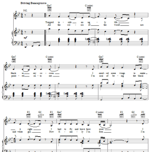 Tina Sugandh There Is No Alternative (from Ice Princess) Musik Noten - Piano, Vocal & Guitar Chords - 51686-0