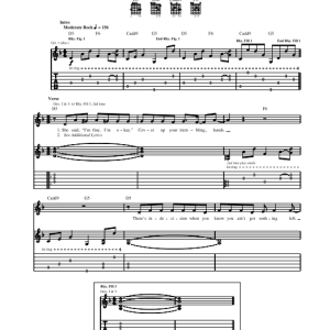 Toad The Wet Sprocket Fall Down Musik Noten - Guitar Tab - 68849-0