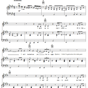 Toby Keith She Ain't Hooked On Me No More Musik Noten - Piano, Vocal & Guitar Chords - 52354-0