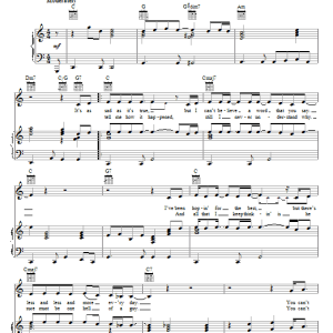 Toby Keith Too Far This Time Musik Noten - Piano, Vocal & Guitar Chords - 55750-0