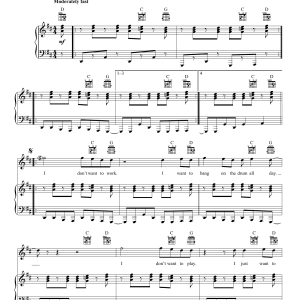 Todd Rundgren Bang The Drum All Day Musik Noten - Piano, Vocal & Guitar Chords - 92188-0