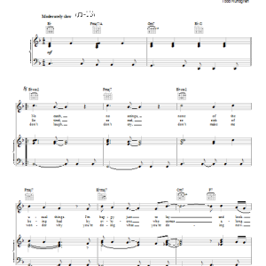 Todd Rundgren Be Nice To Me Musik Noten - Piano, Vocal & Guitar Chords - 94539-0