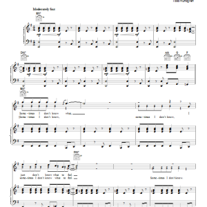 Todd Rundgren Sometimes I Don't Know What To Feel Musik Noten - Piano, Vocal & Guitar Chords - 94541-0