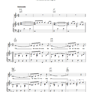 Tom Jones Till Musik Noten - Piano, Vocal & Guitar Chords - 43219-0
