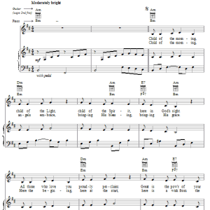 Tom Paxton Child Of The Morning Musik Noten - Piano, Vocal & Guitar Chords - 26445-0
