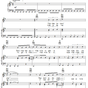 Tommy James And The Shondells I Think We're Alone Now Musik Noten - Piano, Vocal & Guitar Chords - 19257-0