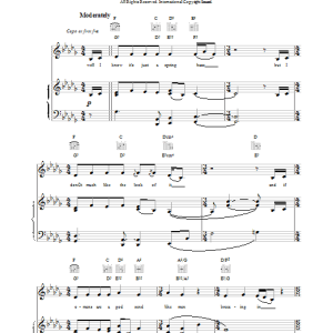 Tori Amos Spring Haze Musik Noten - Piano, Vocal & Guitar Chords - 17788-0