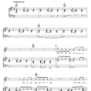 Tracy Chapman Bang Bang Bang Musik Noten - Piano, Vocal & Guitar Chords - 68682-0