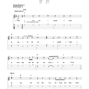 Traditional Going Over The Sea Musik Noten - Easy Guitar Tab - 88921-0