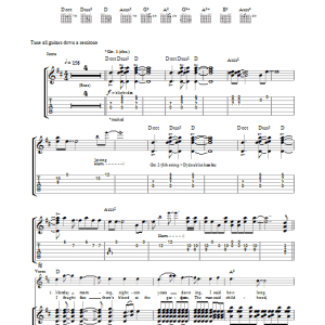U2 Out Of Control Musik Noten - Guitar Tab - 32031-0