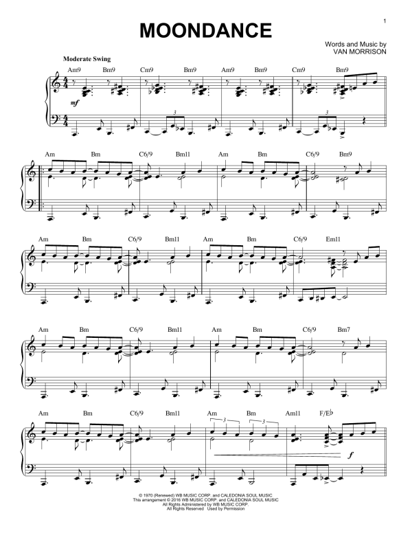 Van Morrison Moondance [Jazz version] (arr. Brent Edstrom) Musik Noten - Piano Solo - 169367-0