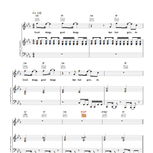 Westlife Bad Girls Musik Noten - Piano, Vocal & Guitar Chords - 20170-0