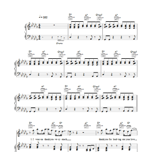 Westlife Thank You Musik Noten - Piano, Vocal & Guitar Chords - 27396-0