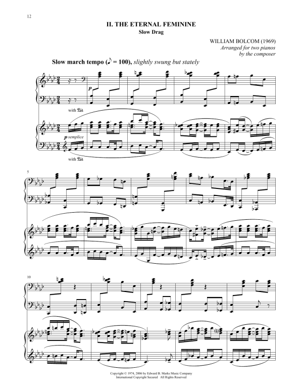 William Bolcom The Eternal Feminine Musik Noten - Piano Duet - 174203-0