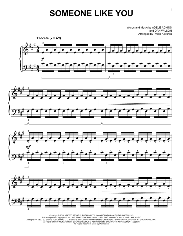 Adele Someone Like You [Classical version] (arr. Phillip Keveren) Musik Noten - Easy Piano - 178382-0
