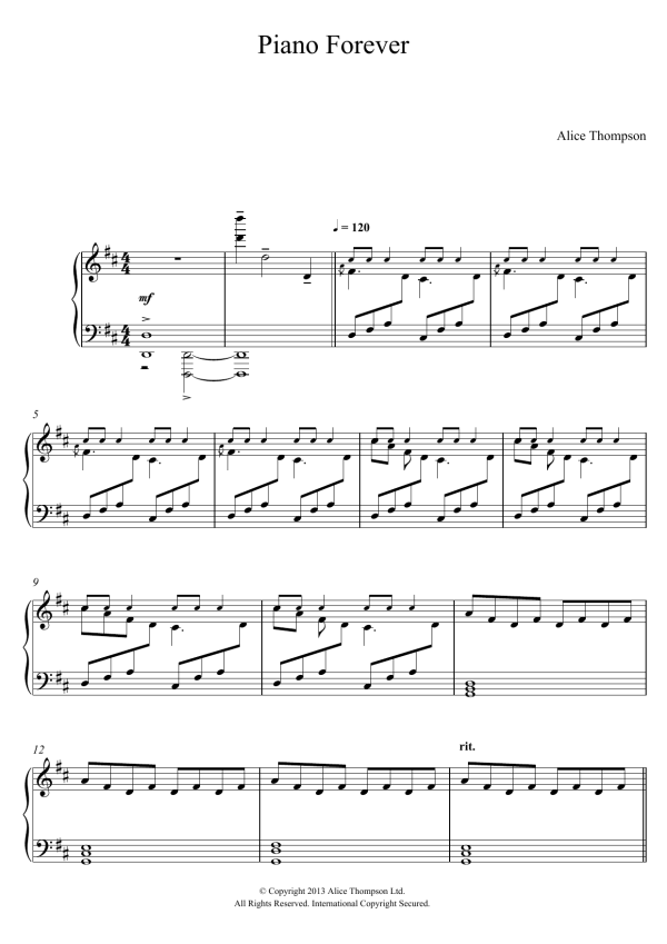 Alice Thompson Piano Forever Musik Noten - Piano Solo - 122270-0