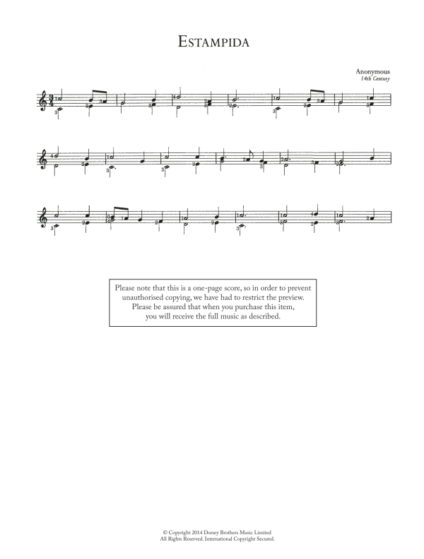 Anonymous Estampida Musik Noten - Easy Guitar - 118686-0