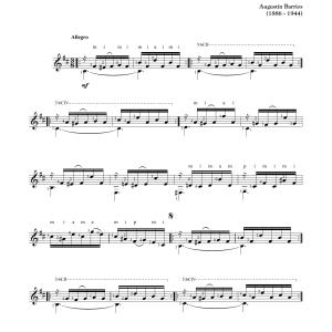 Augustin Barrios Mangore Allegro Solemne Musik Noten - Solo Guitar - 163523-0