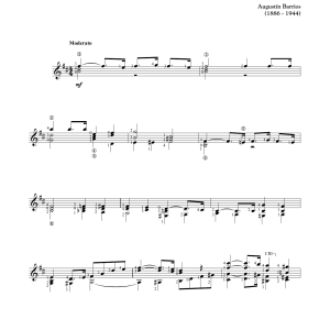 Augustin Barrios Mangore Andante Religioso Musik Noten - Solo Guitar - 163509-0