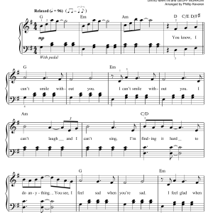 Barry Manilow Can't Smile Without You (arr. Phillip Keveren) Musik Noten - Easy Piano - 152959-0