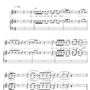 Bastille Get Home Musik Noten - Piano, Vocal & Guitar Chords - 118469-0