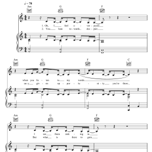 Bastille Overjoyed Musik Noten - Piano, Vocal & Guitar Chords - 118467-0