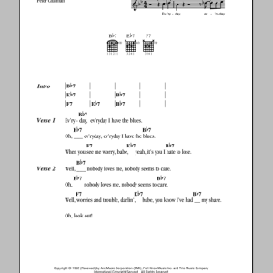 B.B. King Every Day I Have The Blues Musik Noten - Guitar Tab - 151653-0