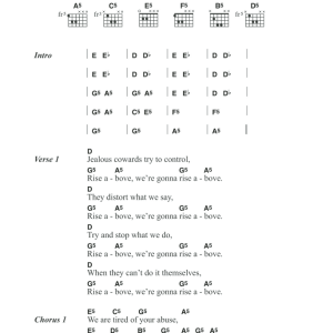 Black Flag Rise Above Musik Noten - Guitar Chords/Lyrics - 120872-0