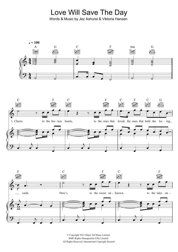 Boyzone Love Will Save The Day Musik Noten - Piano, Vocal & Guitar Chords - 117532-0