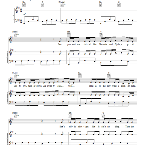 Brantley Gilbert Bottoms Up Musik Noten - Piano, Vocal & Guitar Chords - 153056-0