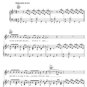 Bruce Ruffin Rain Musik Noten - Piano, Vocal & Guitar Chords - 121090-0