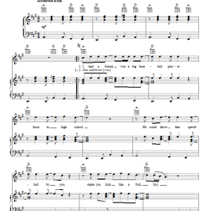 Bruce Springsteen Glory Days Musik Noten - Piano, Vocal & Guitar Chords - 150357-0