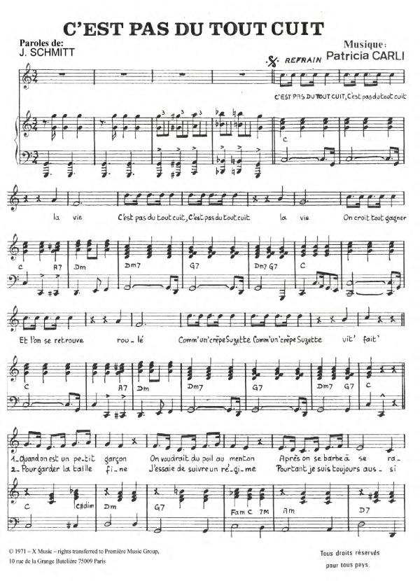 Carlos C'est Pas Du Tout Cuit Musik Noten - Piano & Vocal - 119646-0