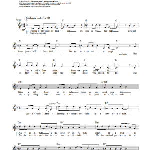 Carly Simon Attitude Dancing Musik Noten - Guitar Chords/Lyrics - 153168-0