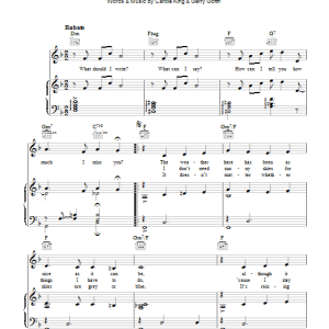 Carole King It Might As Well Rain Until September Musik Noten - Piano, Vocal & Guitar Chords - 155810-0