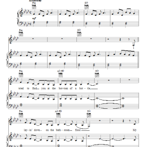 Cassadee Pope Wasting All These Tears Musik Noten - Piano, Vocal & Guitar Chords - 151279-0
