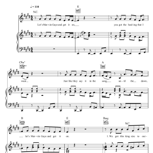 Charlie Puth Marvin Gaye (featuring Meghan Trainor) Musik Noten - Piano, Vocal & Guitar Chords - 121522-0