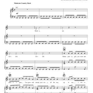 Chase Rice Ready Set Roll Musik Noten - Piano, Vocal & Guitar Chords - 156646-0